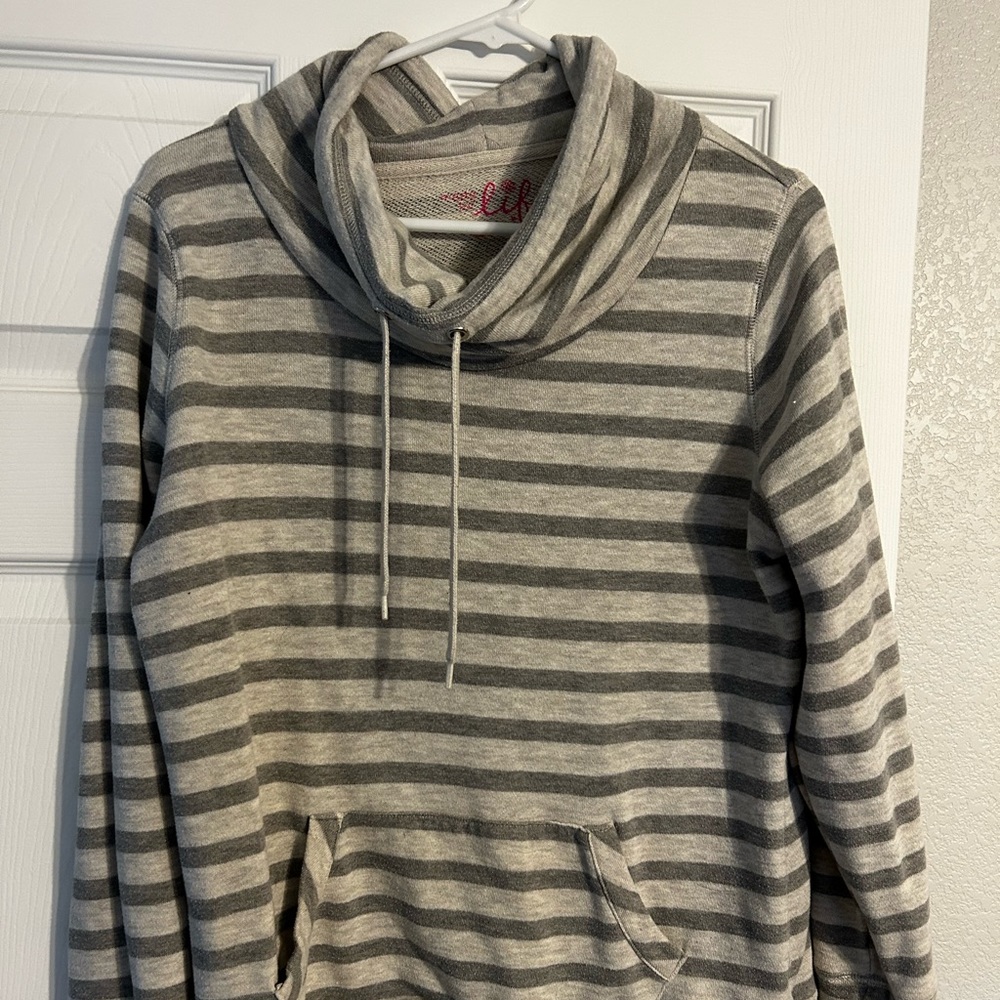 Grey cowl neck sweater